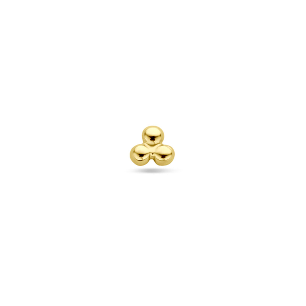 Bollettini per piercing in oro giallo 14K, diametro 3 mm, con finitura lucida.