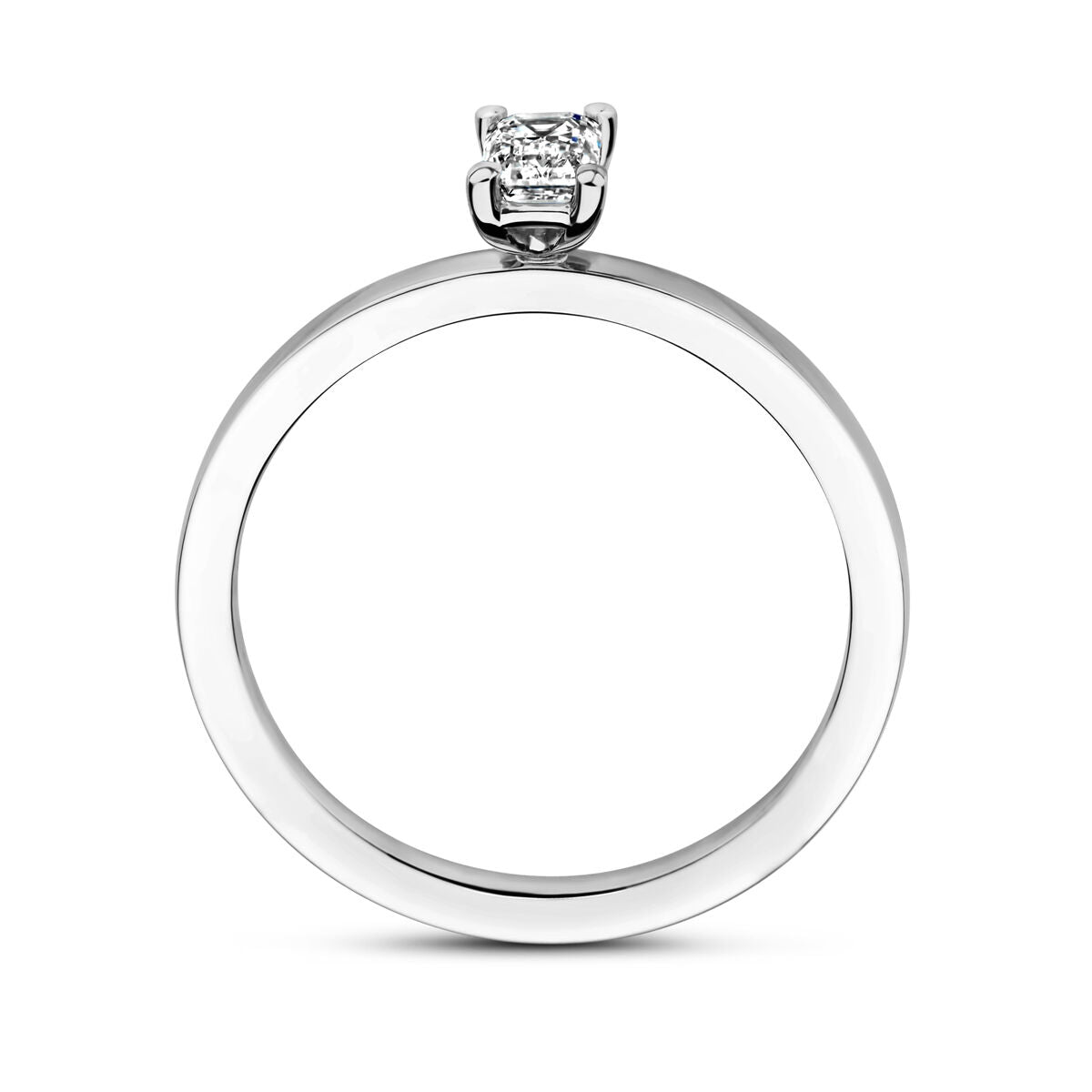 anello in platino diamante 0.30ct g vsi platino