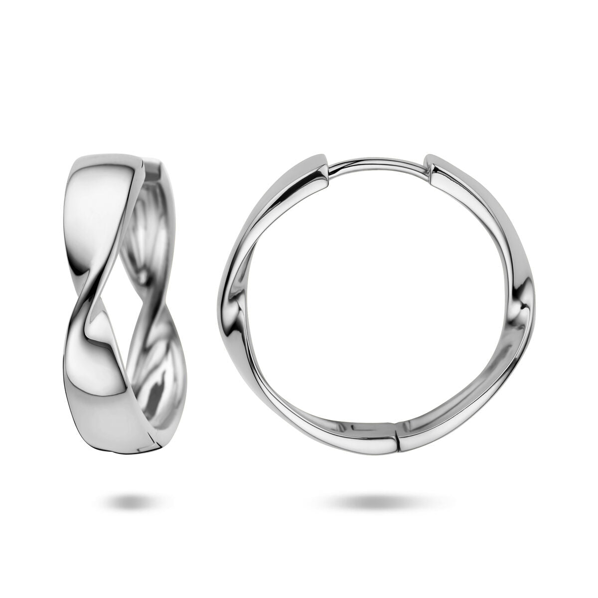 Orecchini a cerchietto in argento da donna – 25 x 6 mm