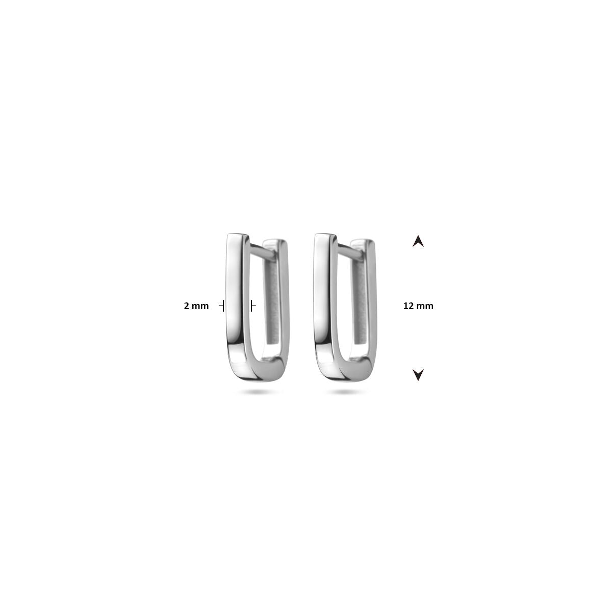 orecchini a scatto 12 mm argento rodiato