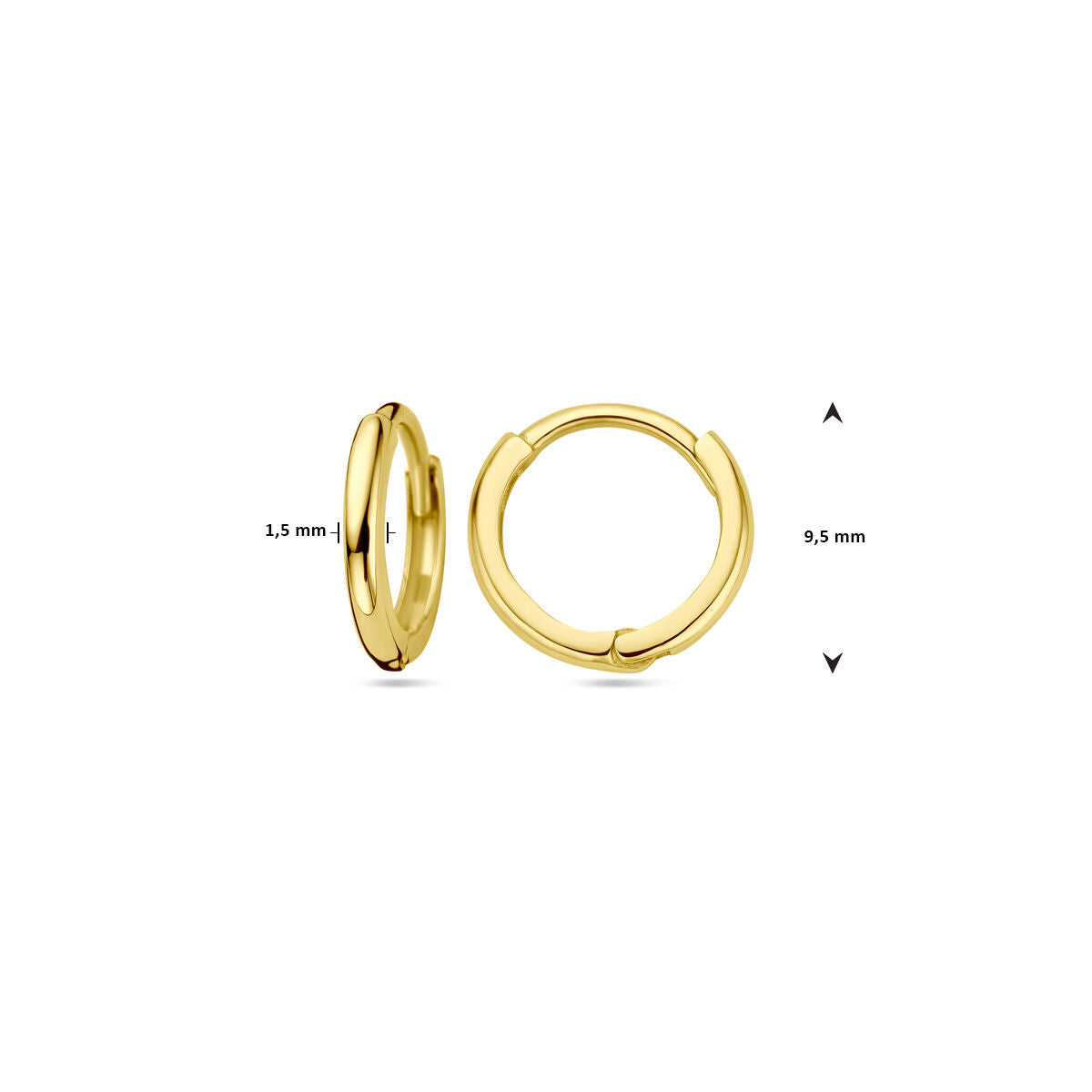 orecchini a scatto oro giallo 14K