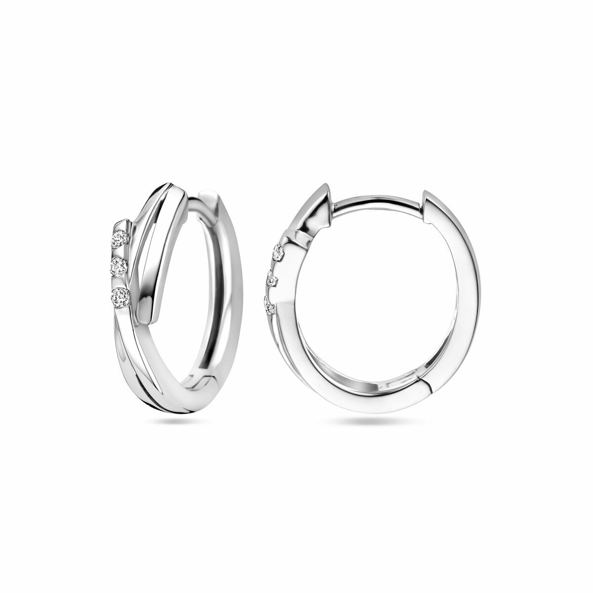Creole zirconia argento rodiato
