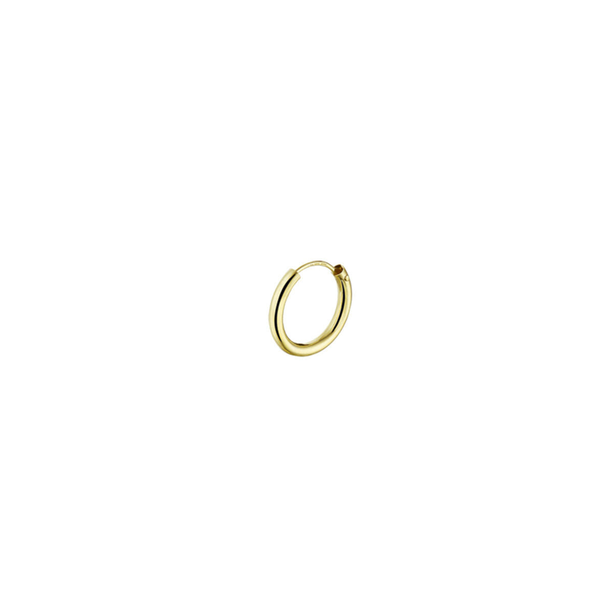 Orecchino in tubo rotondo da 1,8 mm in oro giallo 14K.