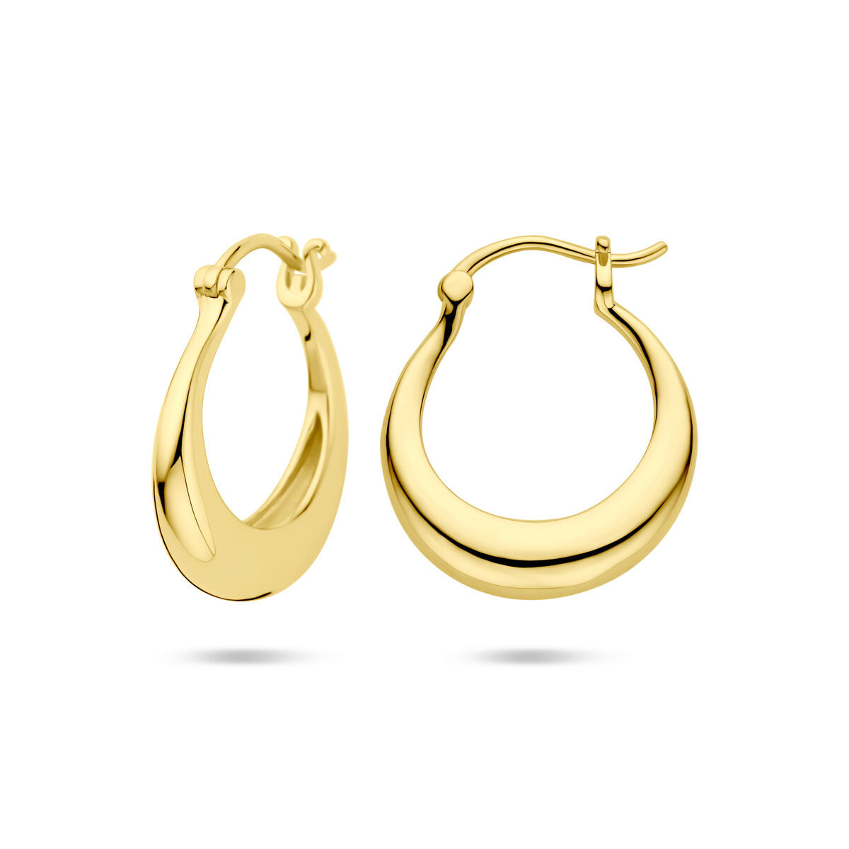 orecchini a cerchio tubo tondo 21,5 mm 1 micron argento placcato (giallo)