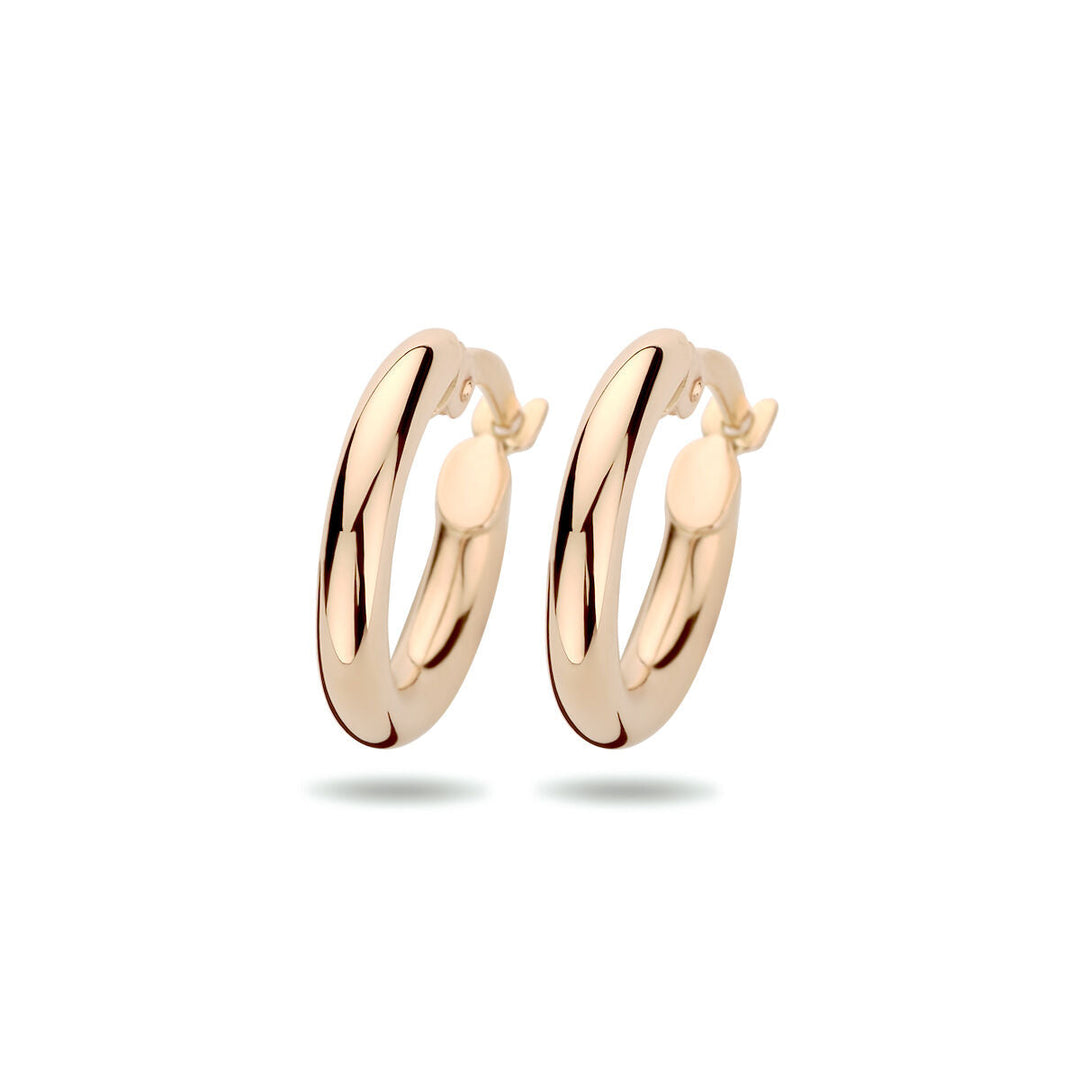 orecchini a cerchio 2,5 mm tubo rotondo 14K oro rosa