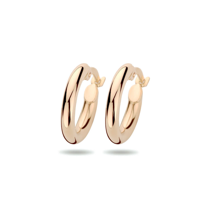 orecchini a cerchio 2,5 mm tubo rotondo 14K oro rosa