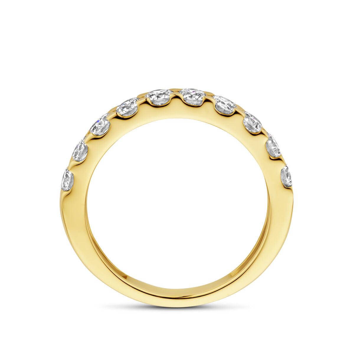 anello diamante lab grown 1.00ct h si 14K oro giallo