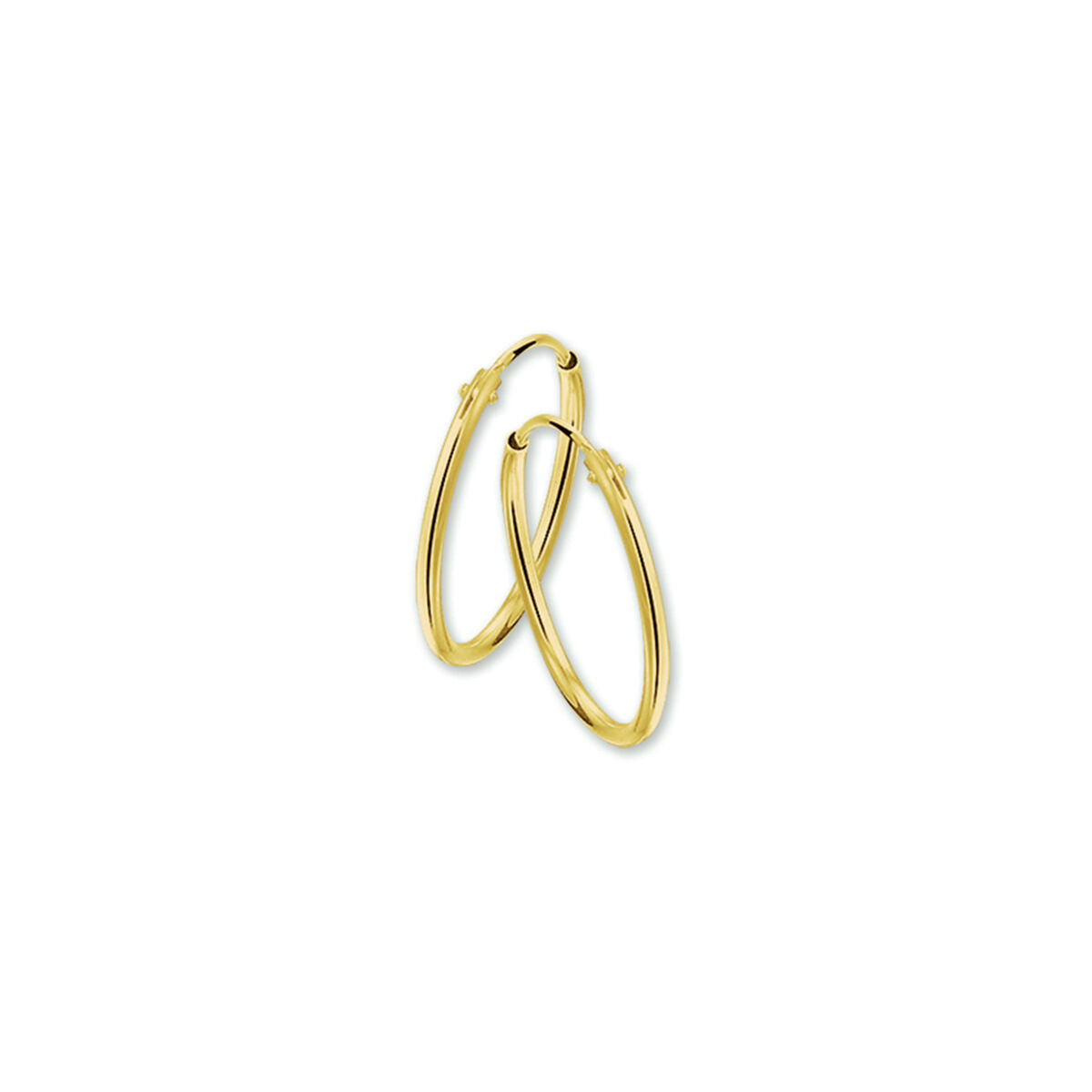 Orecchini alla creola in oro giallo 14K con finitura lucida.