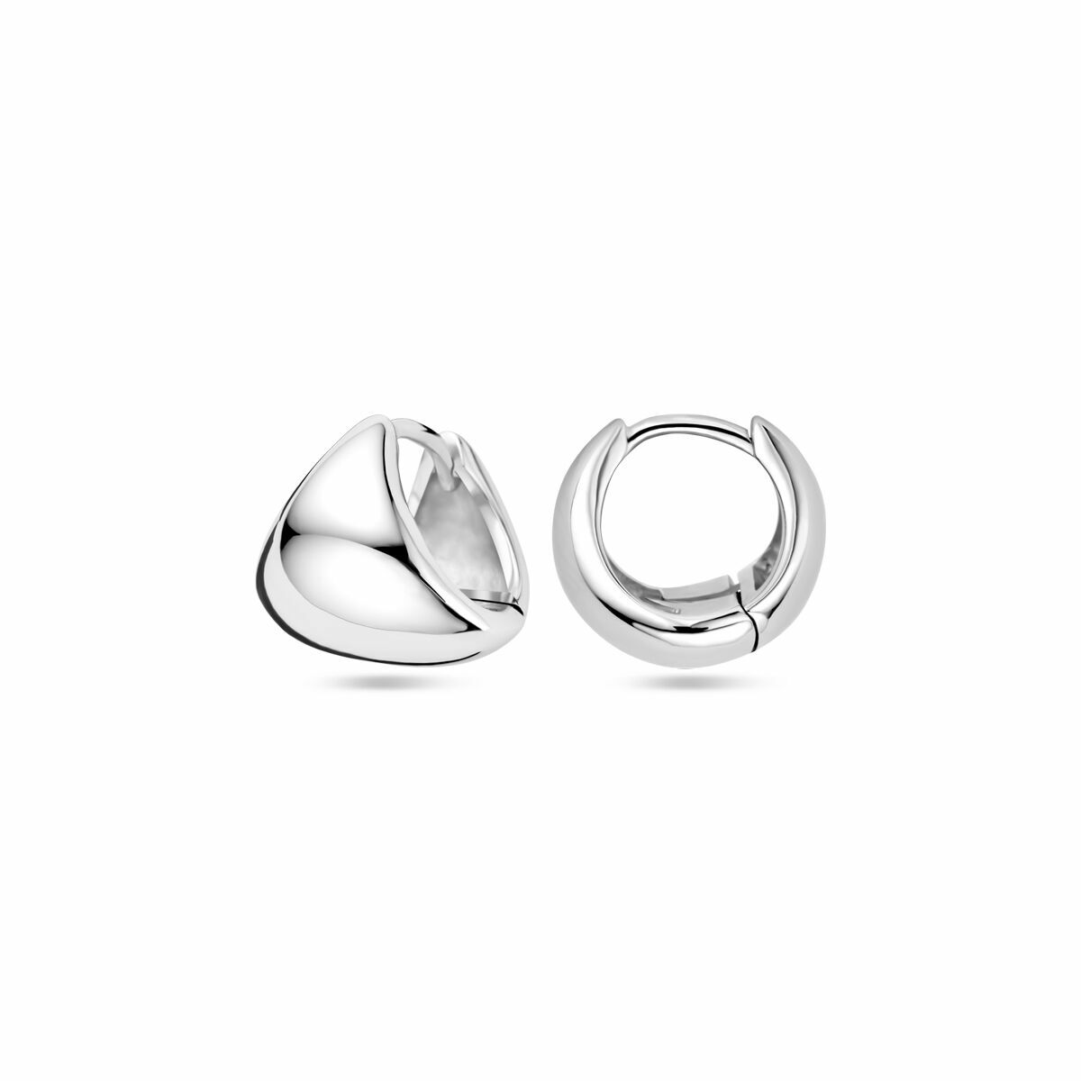 orecchini a cerchio in argento rodiato