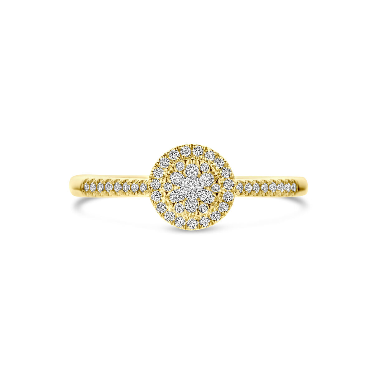 anello diamante 0.19ct h si 14K oro giallo
