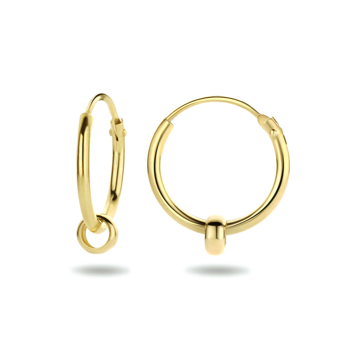 Orecchini a cerchio anellino oro giallo 14K