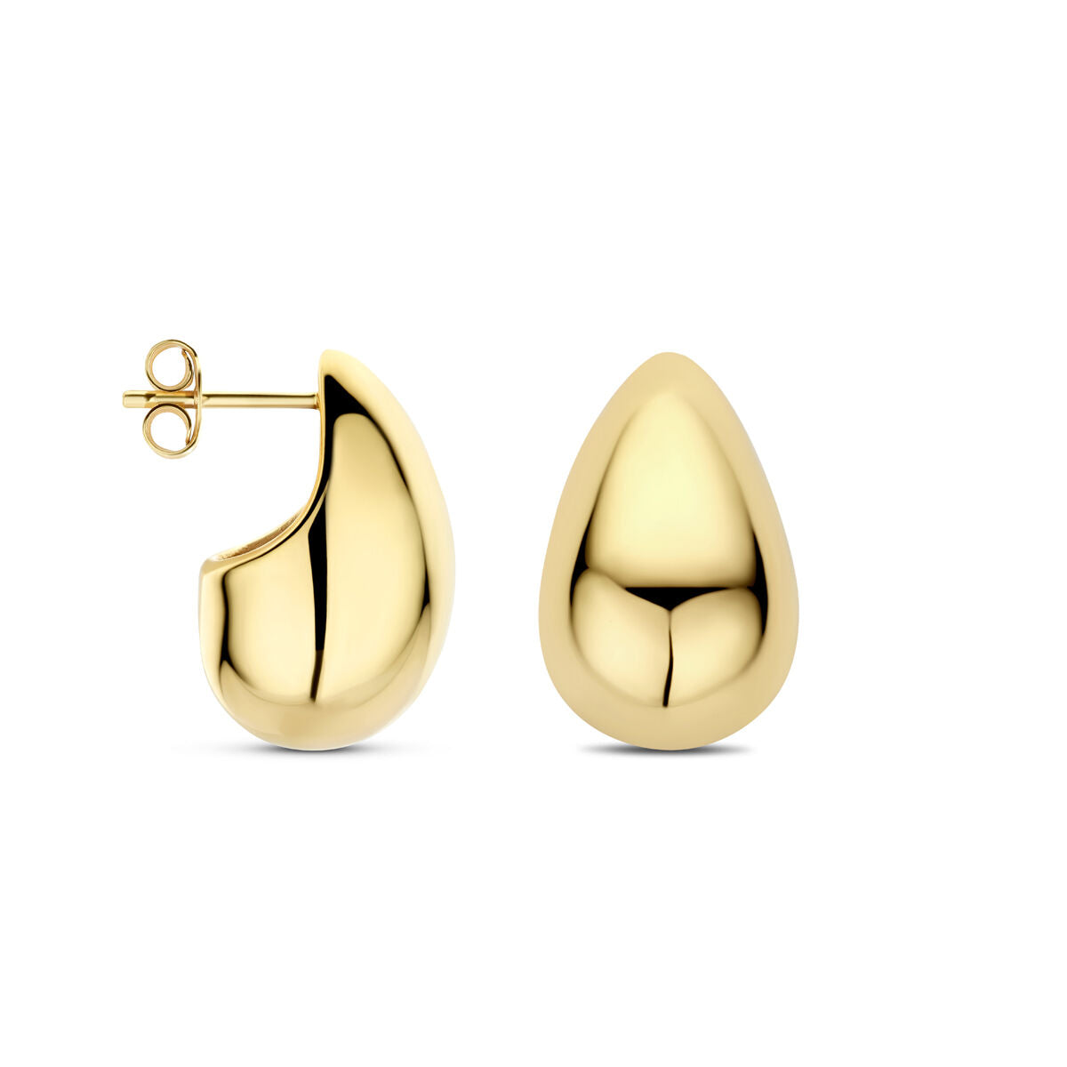 orecchini a perno goccia 20 mm 1 micron argento placcato oro (giallo)