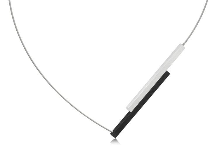 Collana Strisce lunghe opaco|nero C149Z