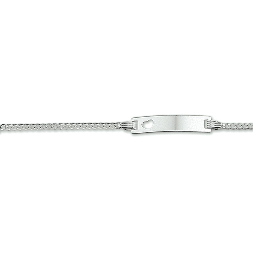 Bracciale in maglia rolò con piastra per incisione, misura 4,2 mm, lunghezza 9-11 cm.