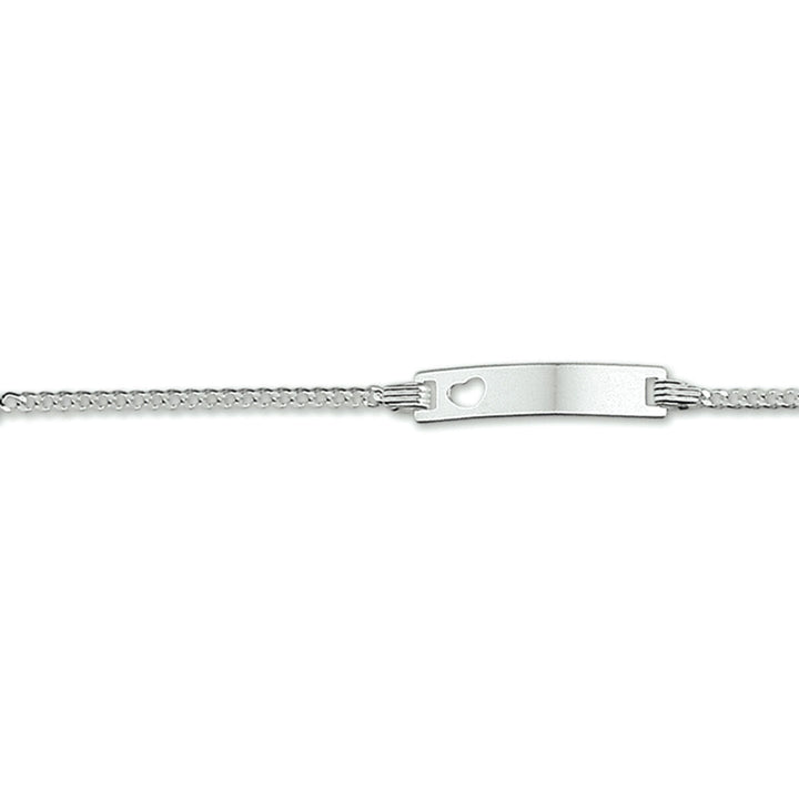 Bracciale in maglia rolò con piastra per incisione, misura 4,2 mm, lunghezza 9-11 cm.