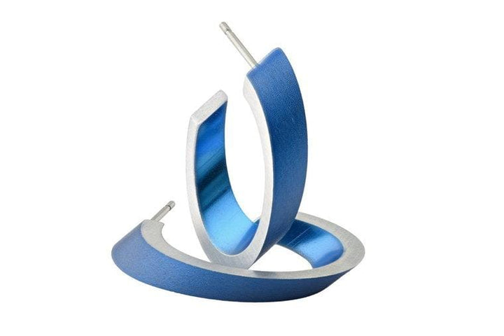 Creoli ovali blu O21B