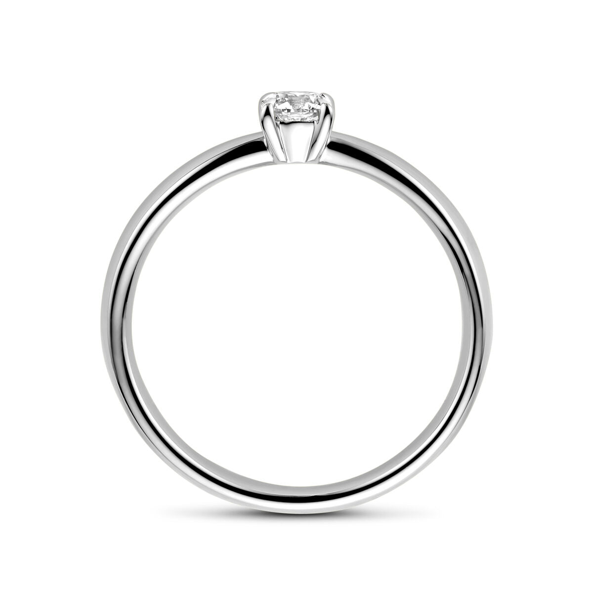 anello di fidanzamento diamante 0.25ct h si 14K oro bianco