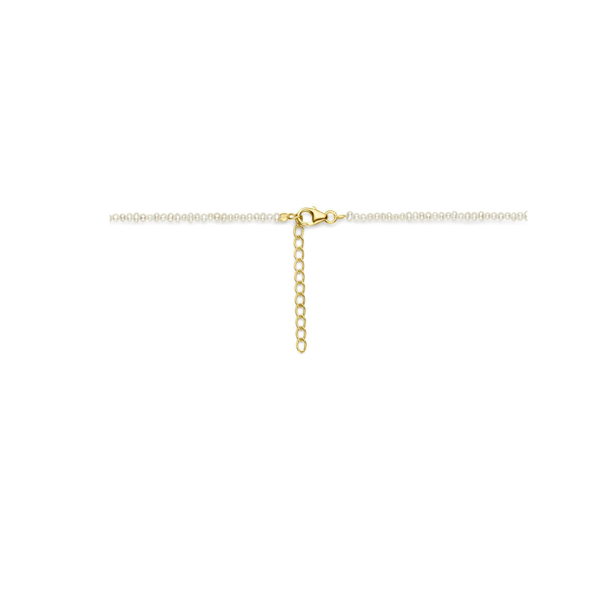 collana perle 41 - 45 cm 3 micron argento placcato oro (giallo)