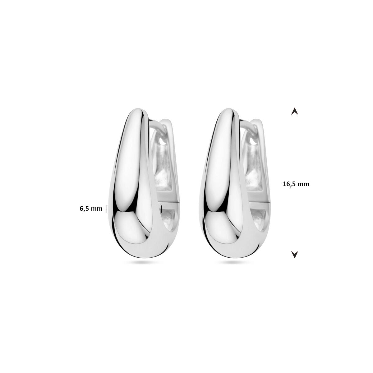orecchini a clip in argento rodiato