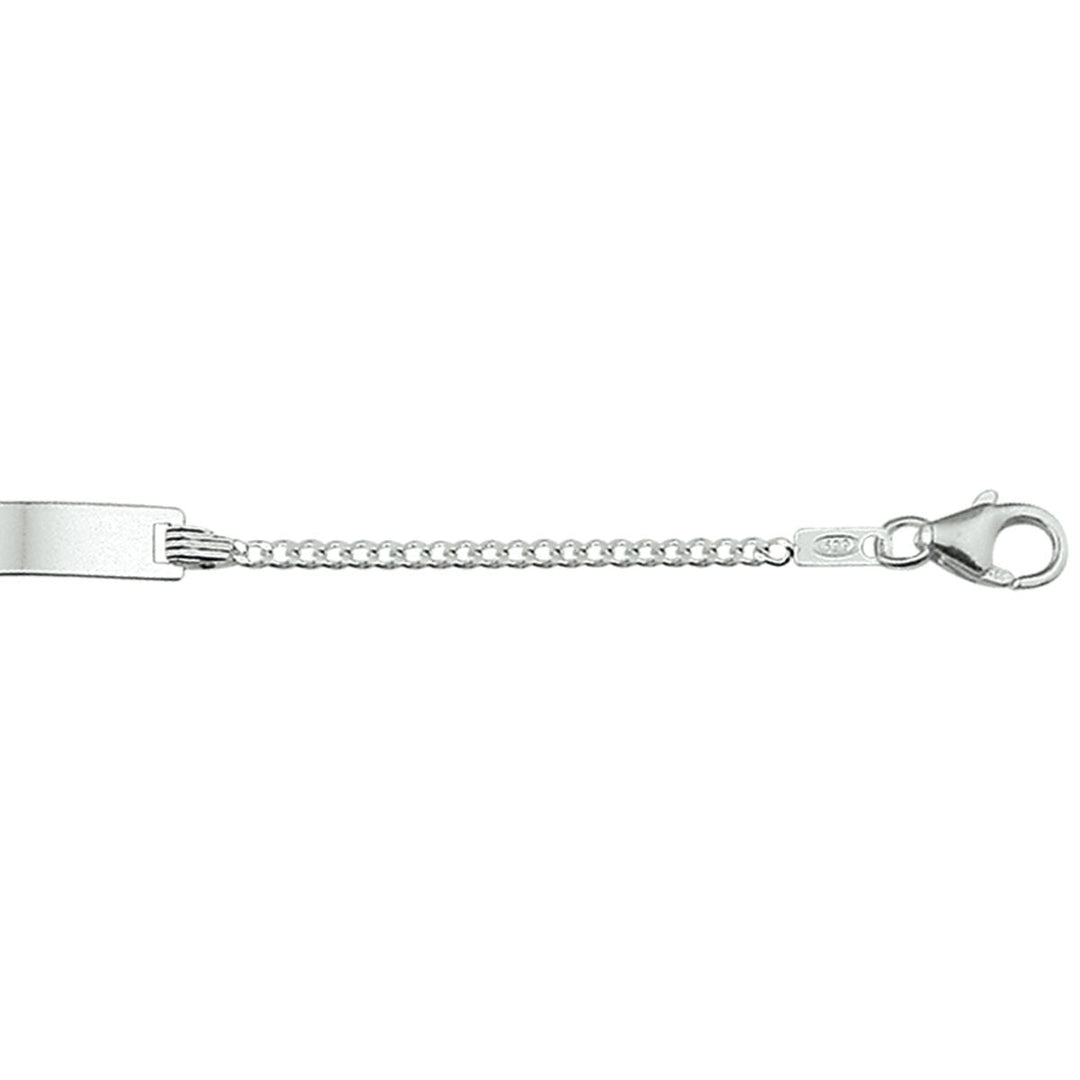 Bracciale da incidere gourmette con placca sfaccettata a 4 lati 4,2 mm
