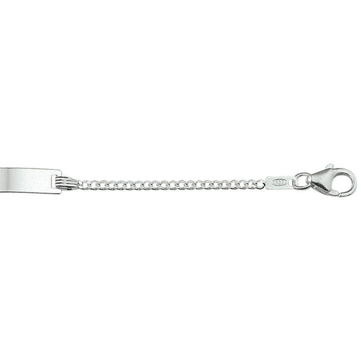 Bracciale da incidere gourmette con placca sfaccettata a 4 lati 4,2 mm