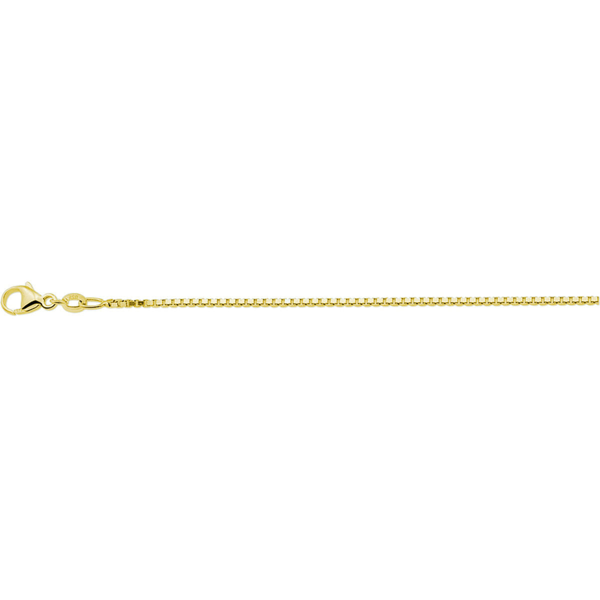 Collana in maglia rolò dorata, 1,3 mm, lunghezza 41 + 4 cm.