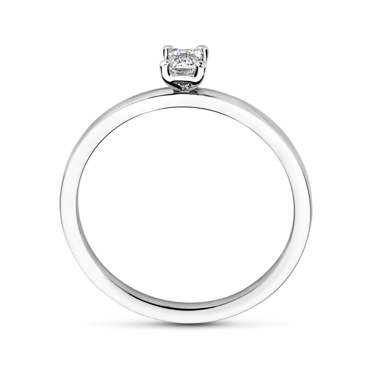 anello in platino diamante 0.15ct g vsi platino