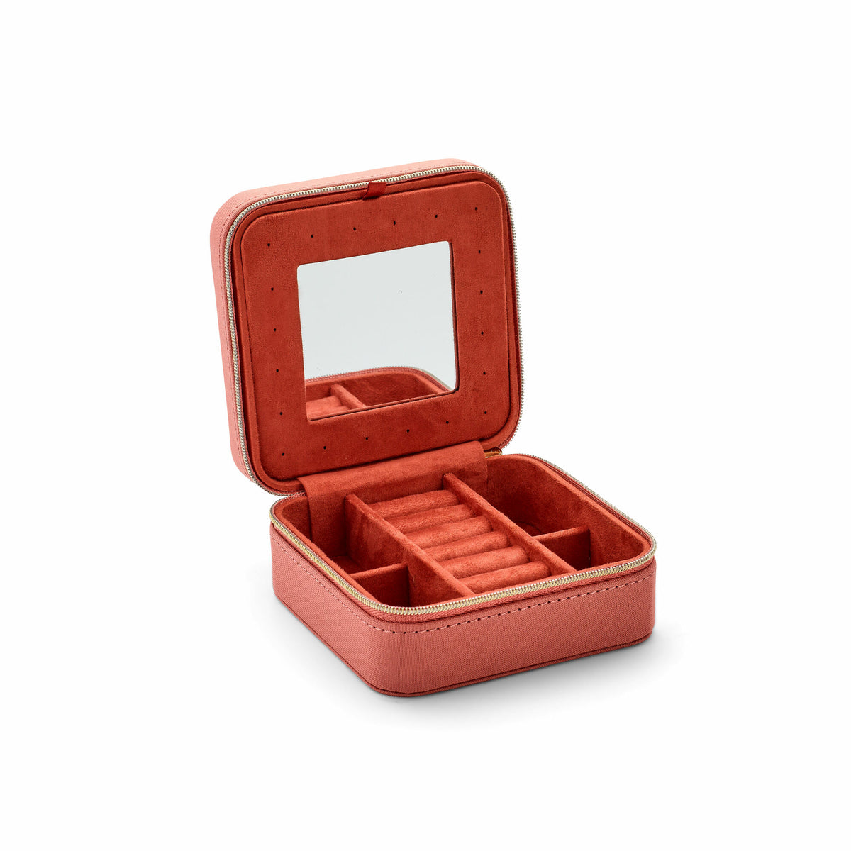 Scatola per gioielli di lusso in velluto soft peach