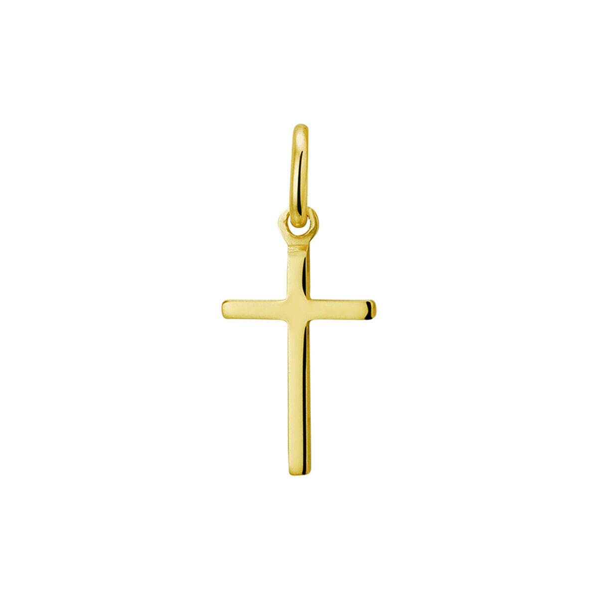 Ciondolo a forma di croce in argento placcato oro giallo.