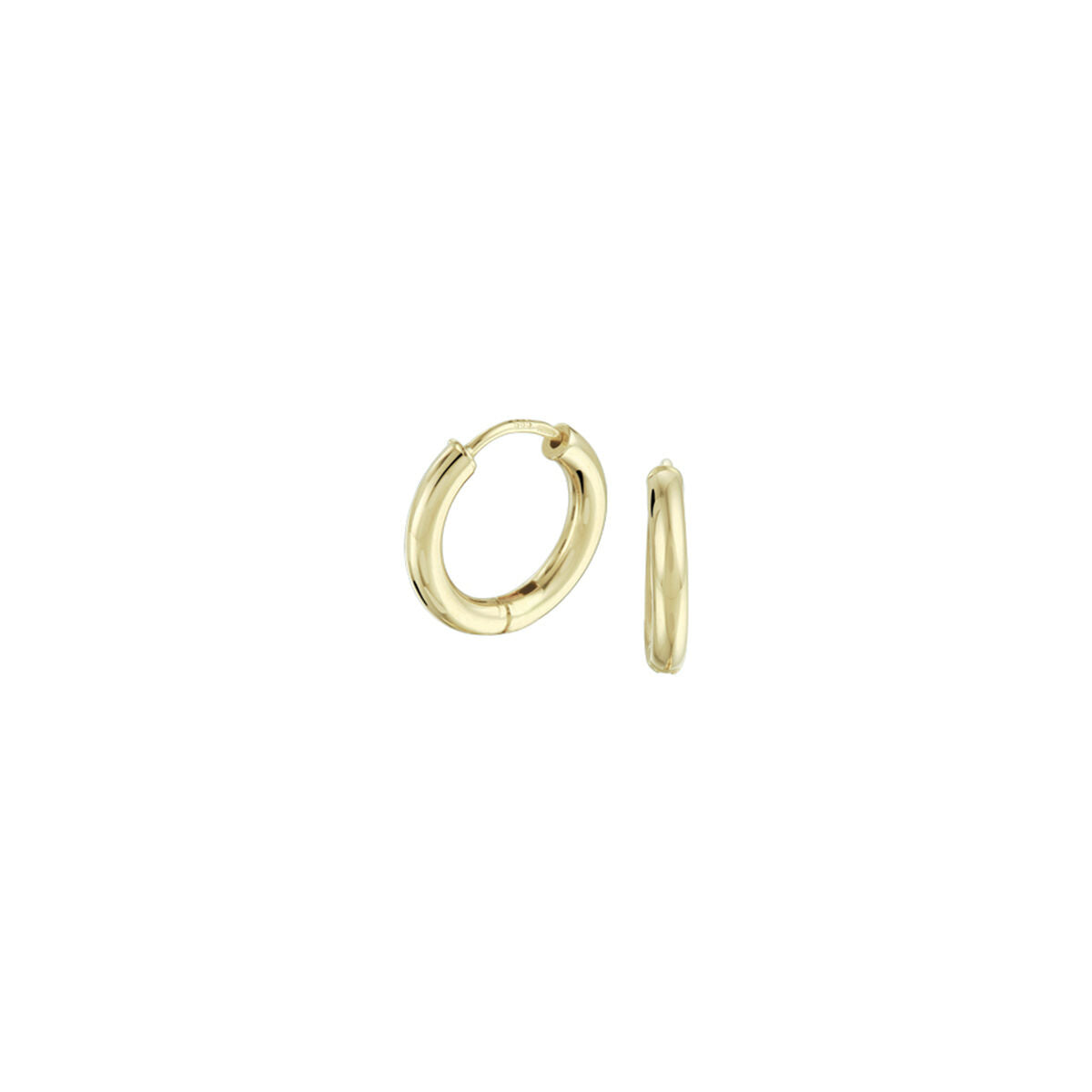 Orecchini alla creola rotondi da 2,5 mm in oro giallo.