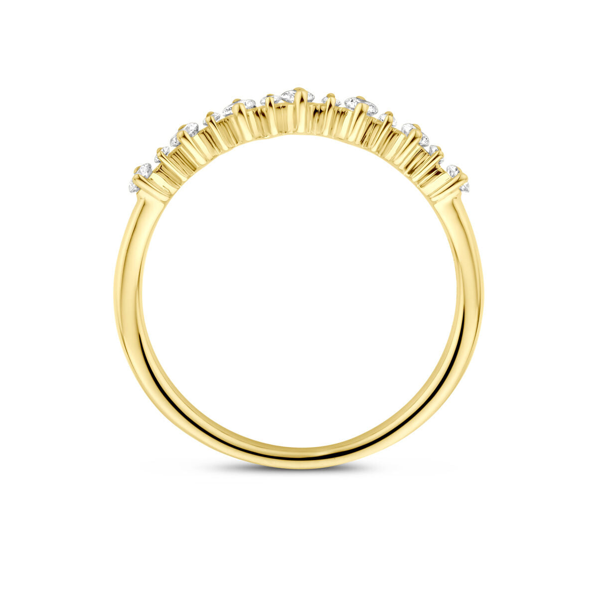 anello diamante lab grown 0.23ct h si 14K oro giallo