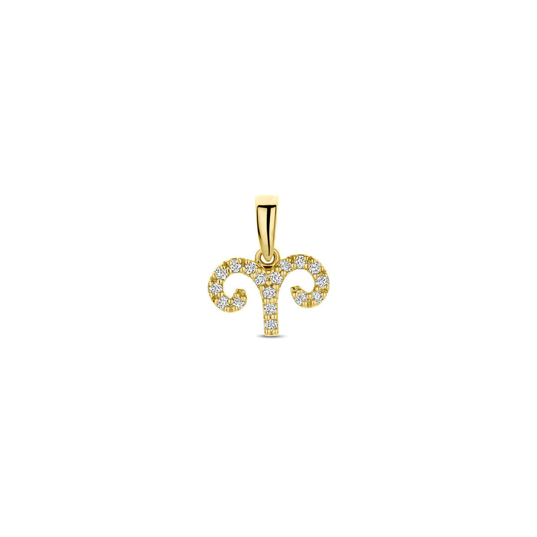 hanger sterrenbeeld diamant h si 14K geelgoud