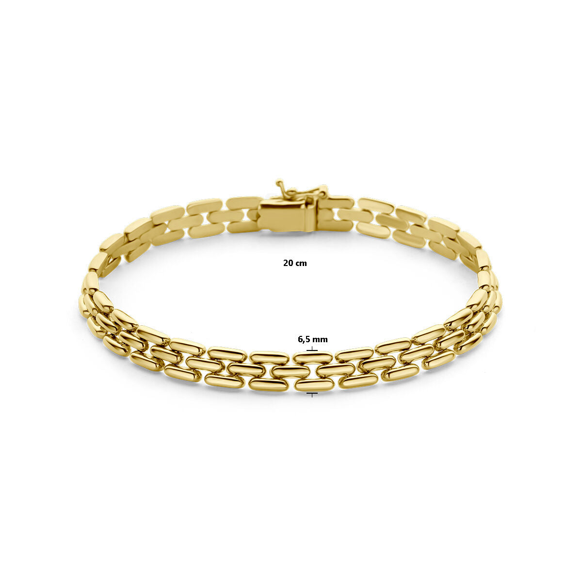 Bracciale da donna in oro maglia pantera 14K
