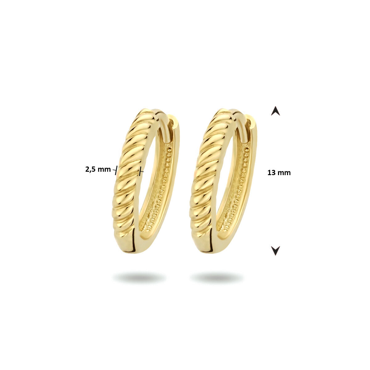 orecchini a cerchio oro giallo 14K