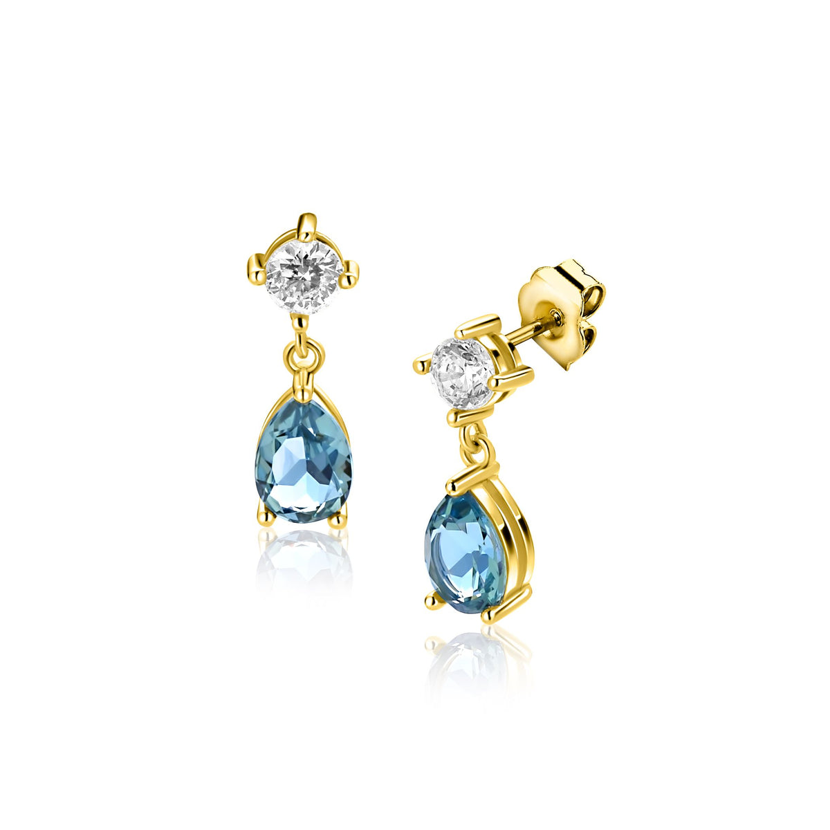 ZINZI orecchini a bottone placcati oro ZIO2744