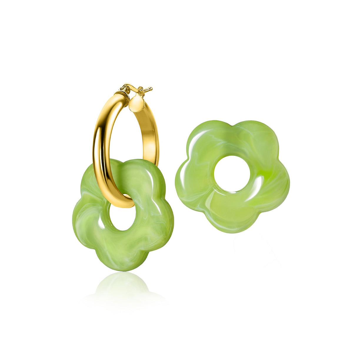 Zinzi ciondoli per orecchini fiore verde chiaro ZICH2720G