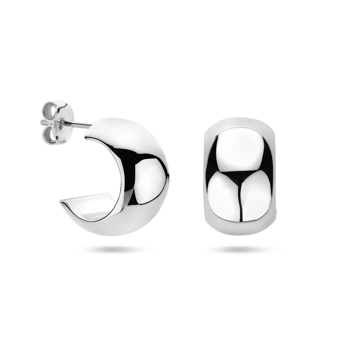 Orecchini a perno argento rodiato