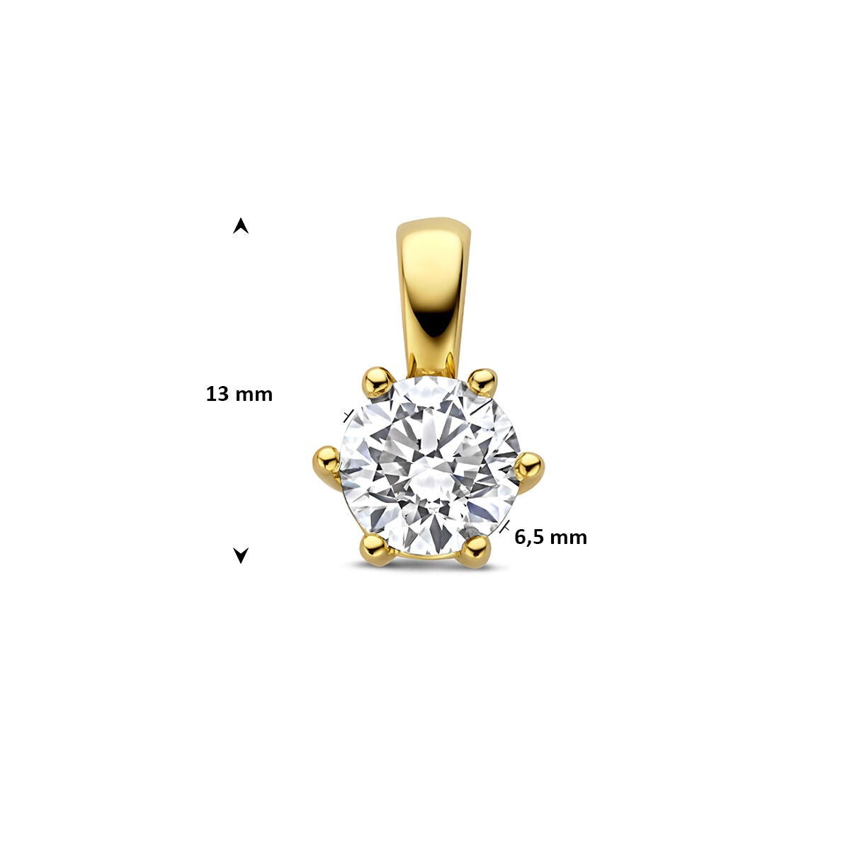 Ciondolo in oro con diamante lab grown – 14k oro giallo