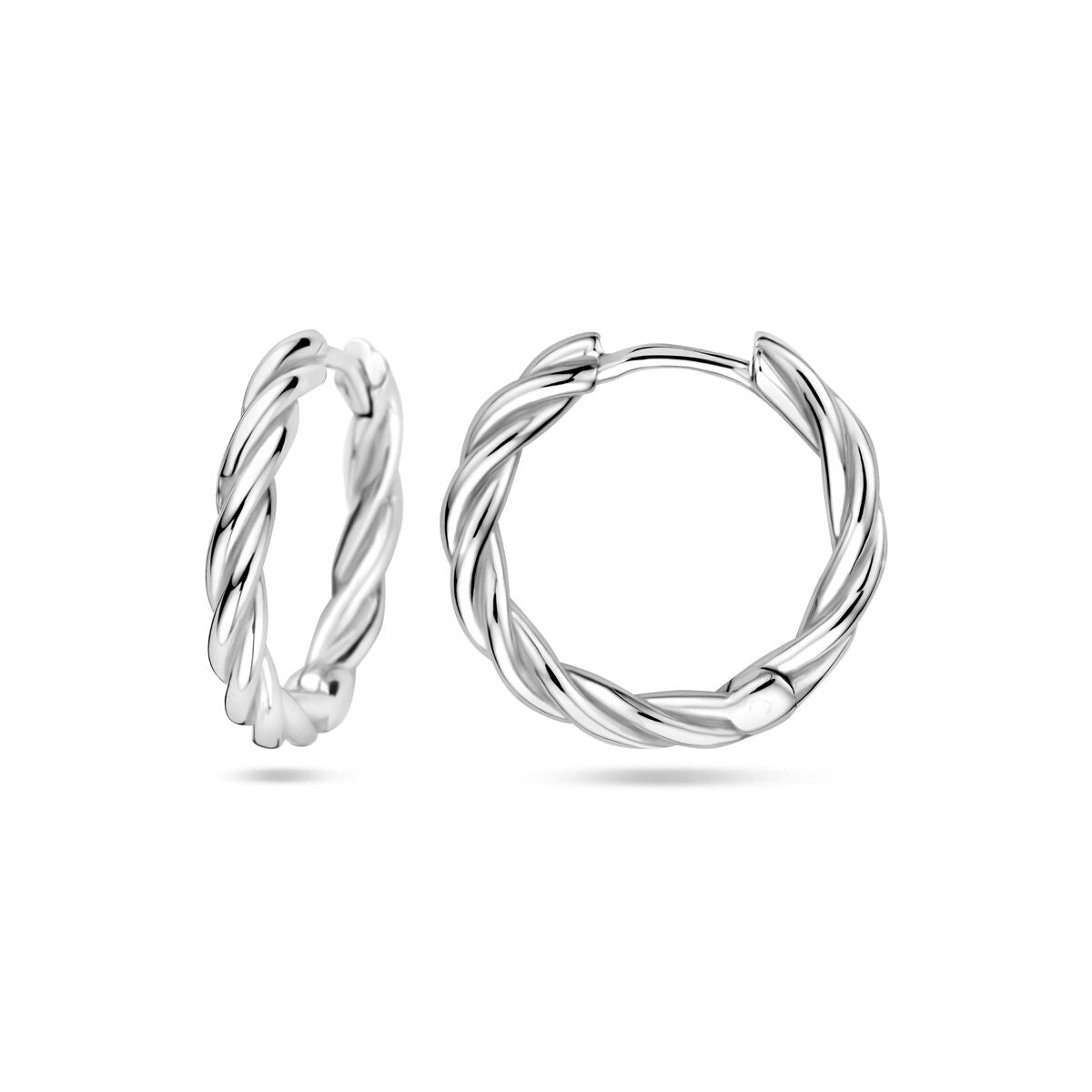 orecchini a cerchio tubolari 2,5 mm argento rodiato