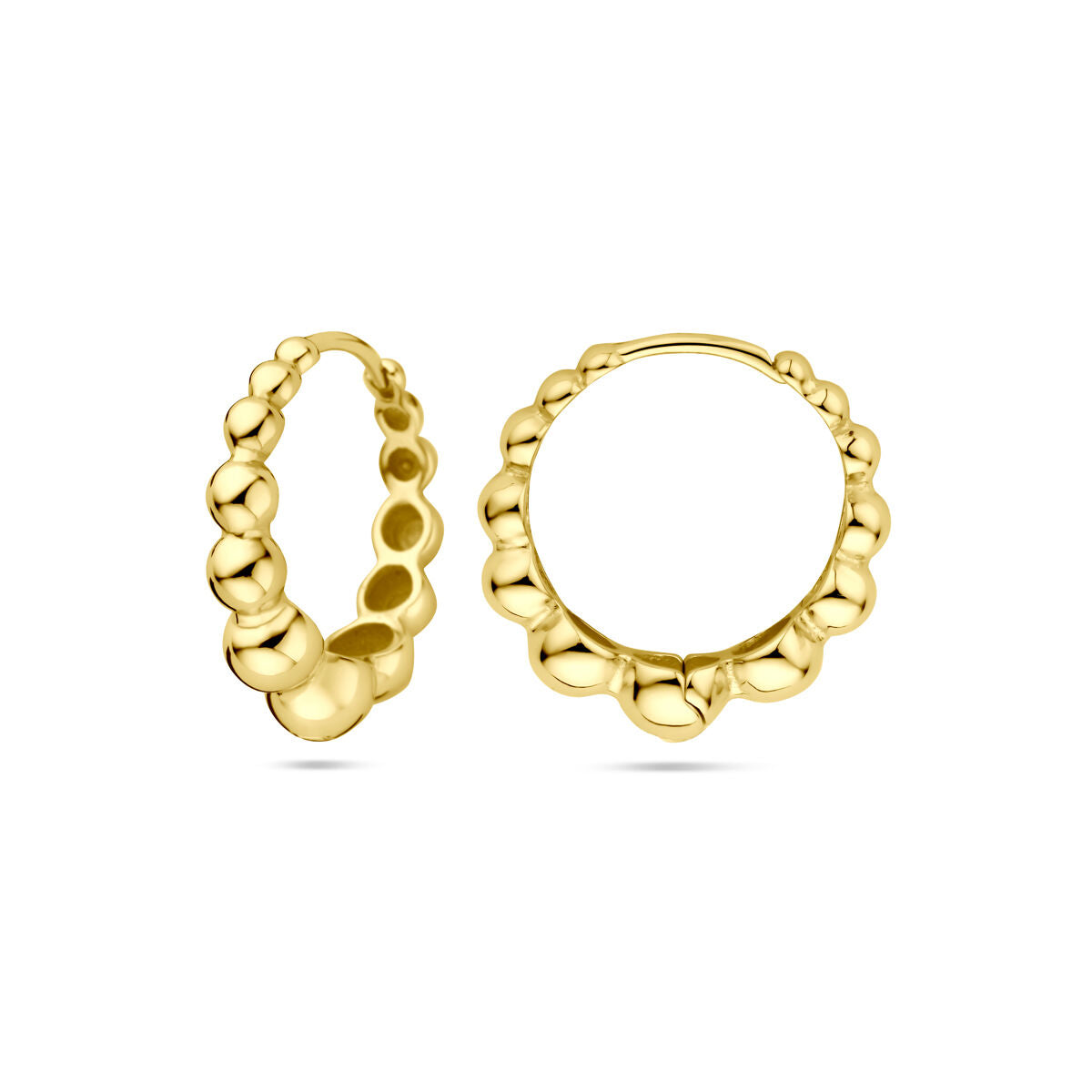 Orecchini a clip 17 mm 1 micron argento placcato oro (giallo)