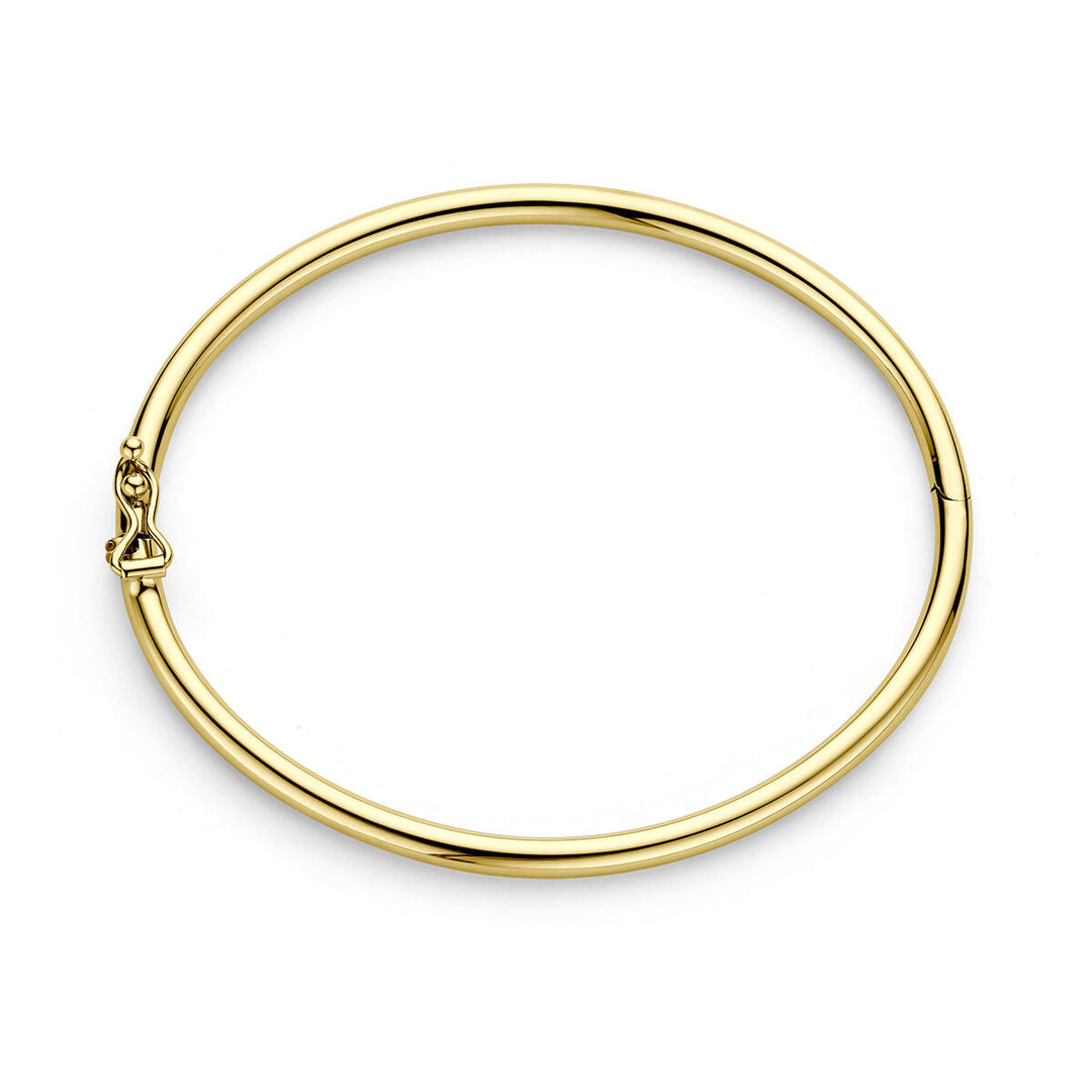 bangle scharnier ronde buis 14K geelgoud