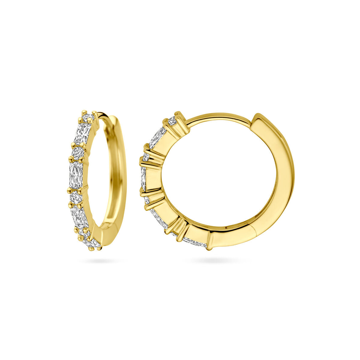 cerchietti con zirconi 1 micron argento placcato oro (giallo)