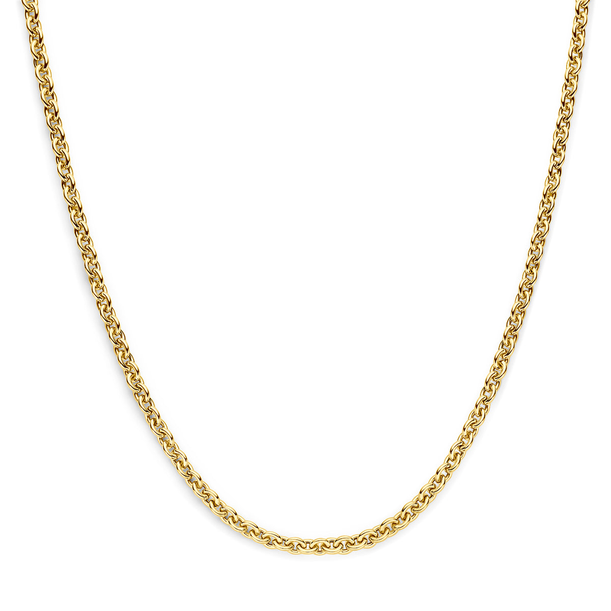 Collana in oro giallo 9k, 4,5 mm di larghezza e 45 cm di lunghezza.