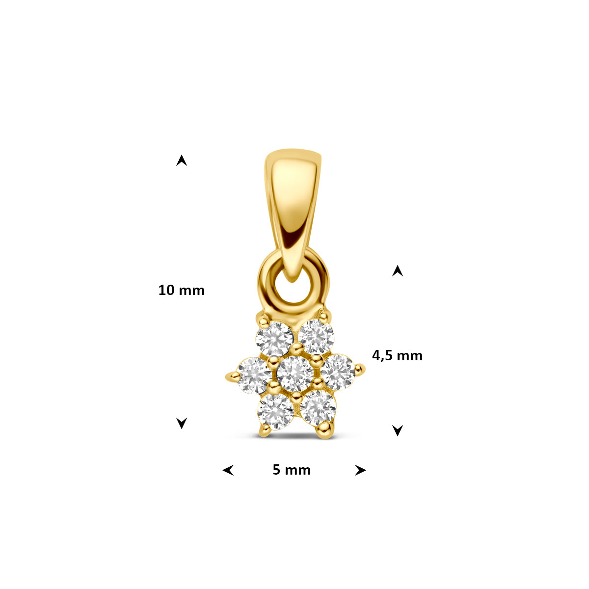 9k hanger zirkonia 9K geel