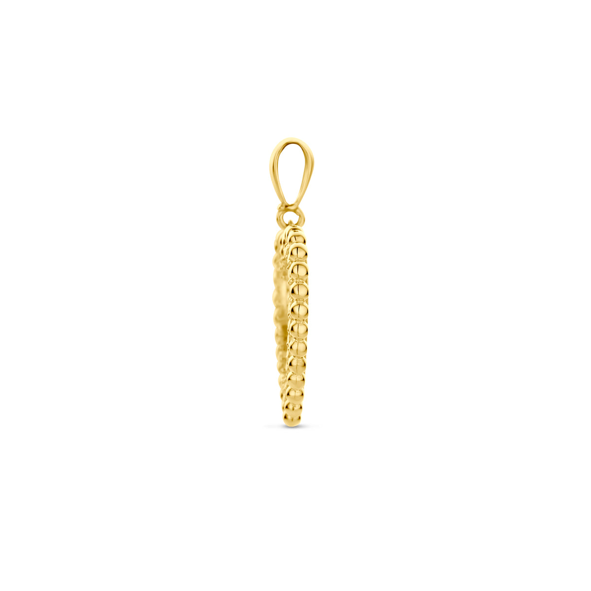 9k hanger hartje zirkonia 9K geel