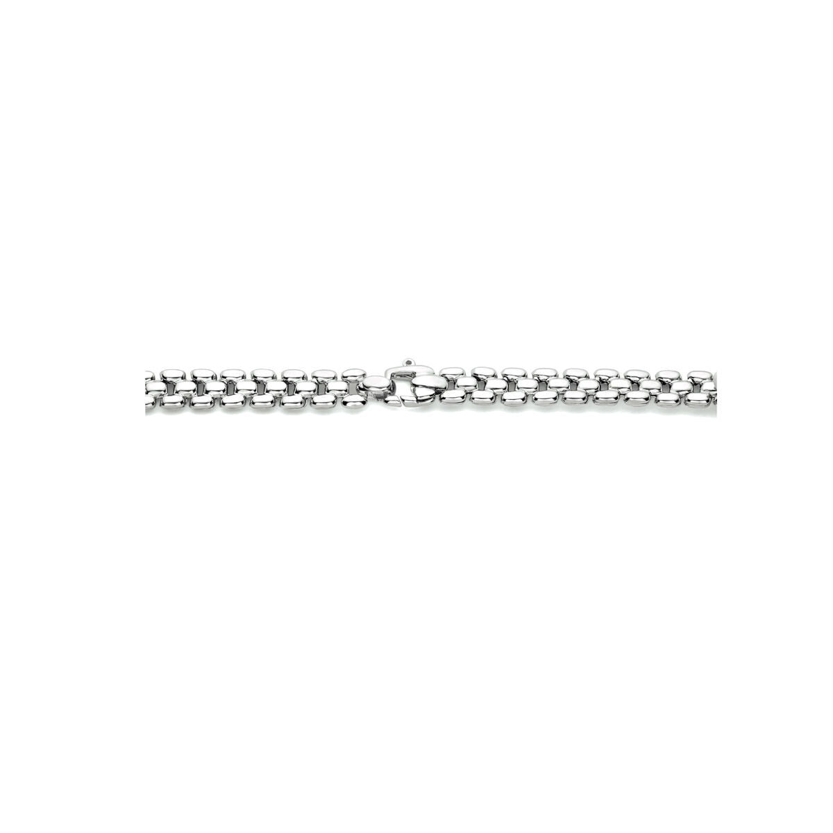 collana maglia pantera 6,9 mm 43 cm argento rodiato