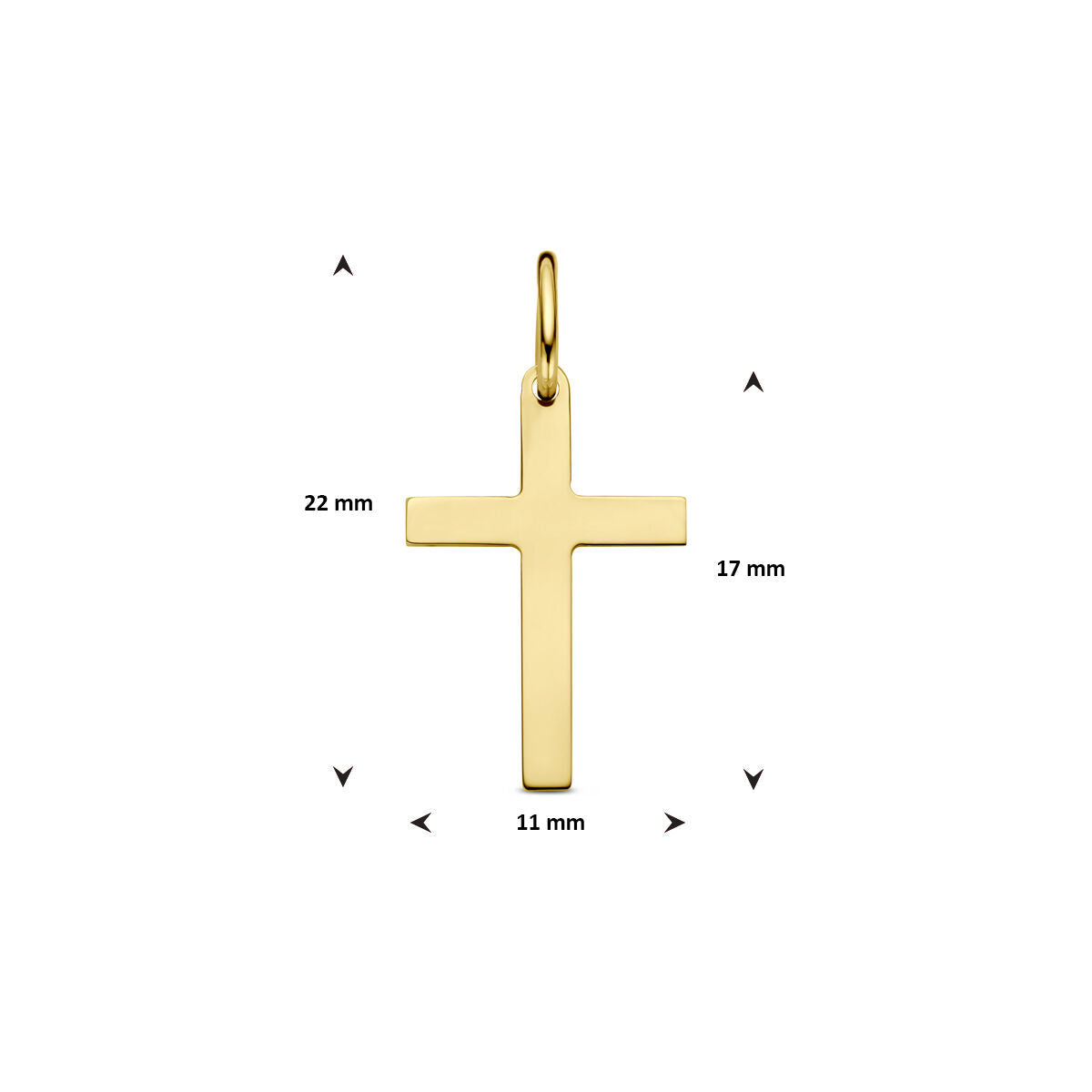 ciondolo croce 14K oro giallo