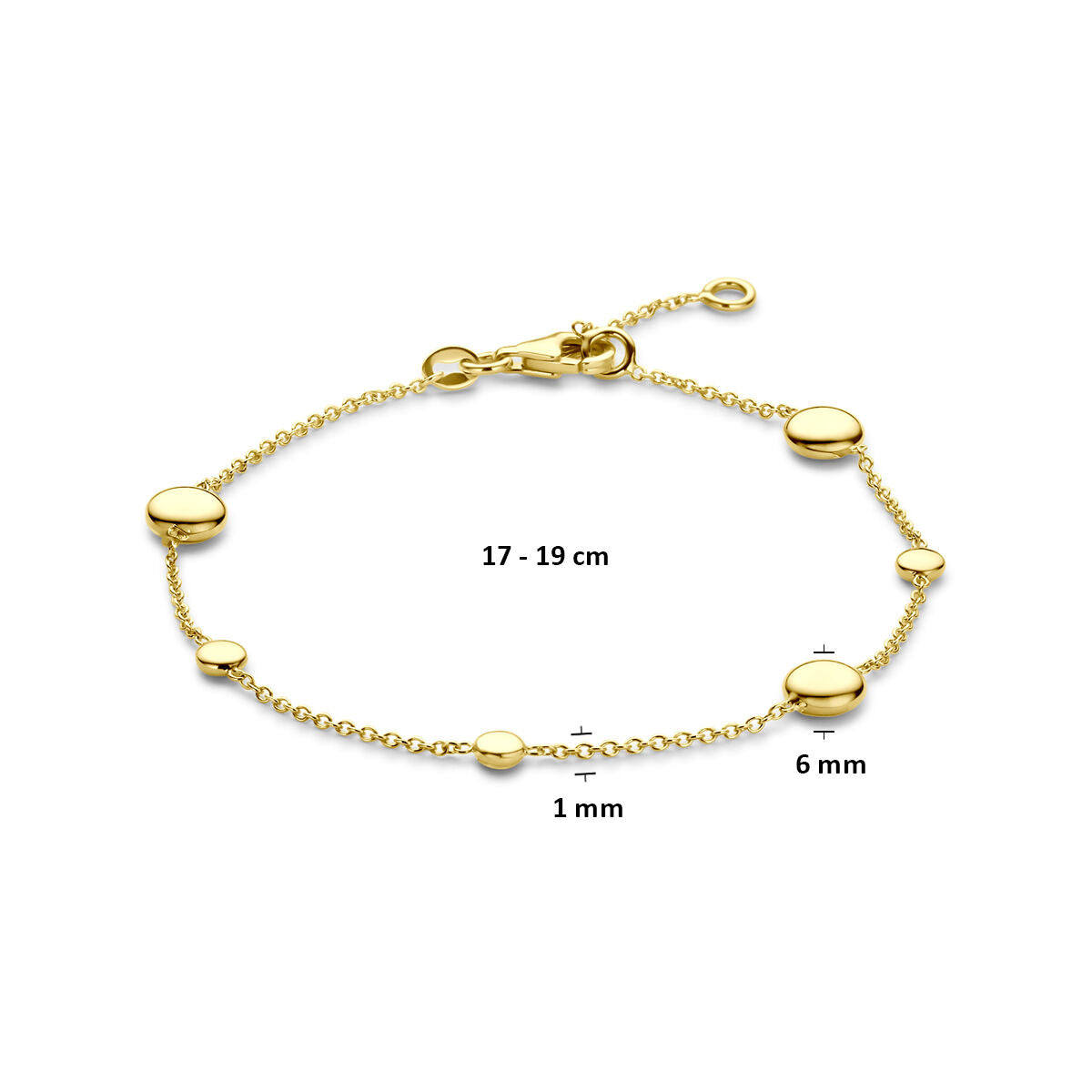 Bracciale 17 - 19 cm oro giallo 14K