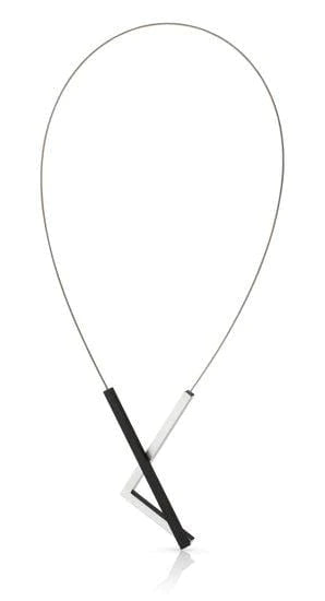 Collana Dritto e angolo Nero C207Z