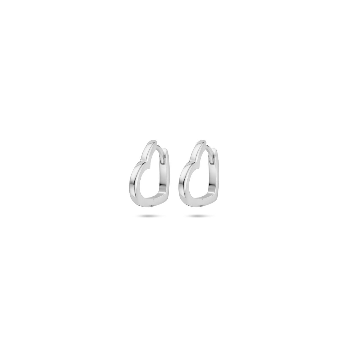orecchini a cerchio con cuoricini 2 mm argento rodiato